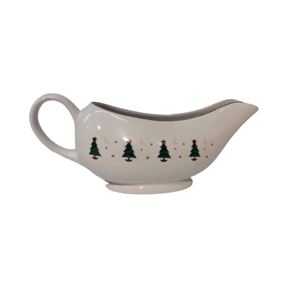 Sakura Debbie Mumm Magic of Santa Ceramic Porcelain Gravy Boat Christmas Tree - Picture 1 of 9